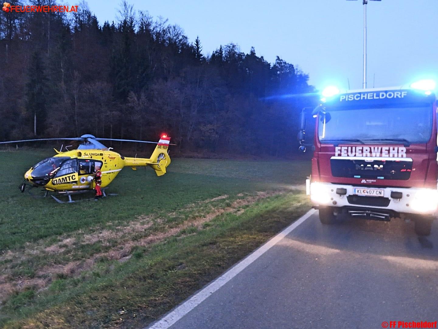 FF Pischeldorf: Verkehrsunfall auf der B92