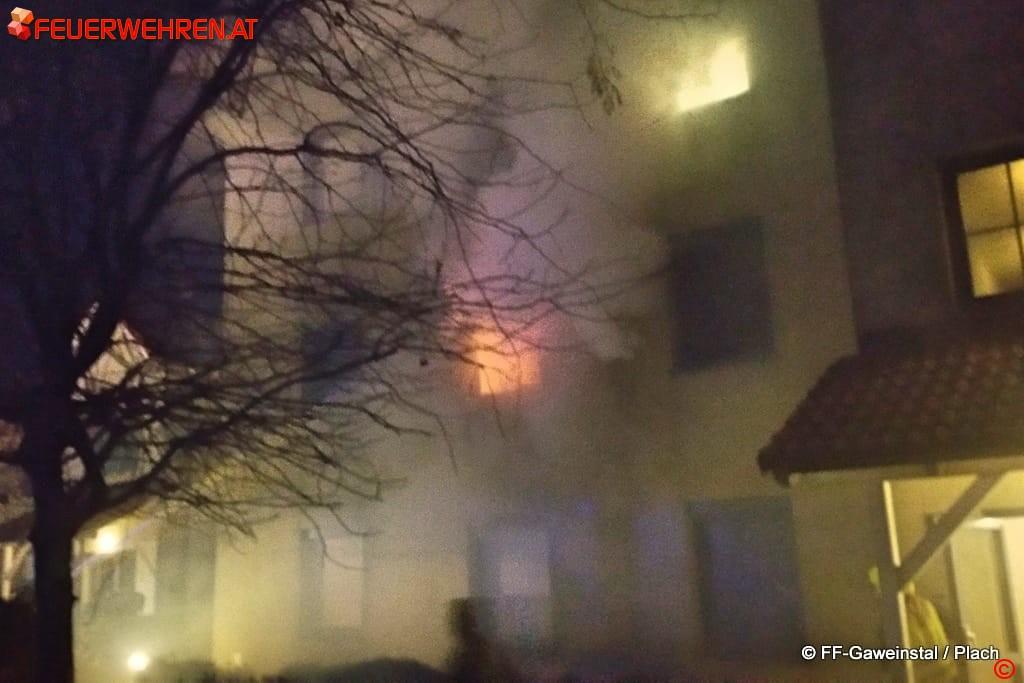 FF Gaweinstal: Wohnungsbrand Erlenweg / Kamptalsiedlung