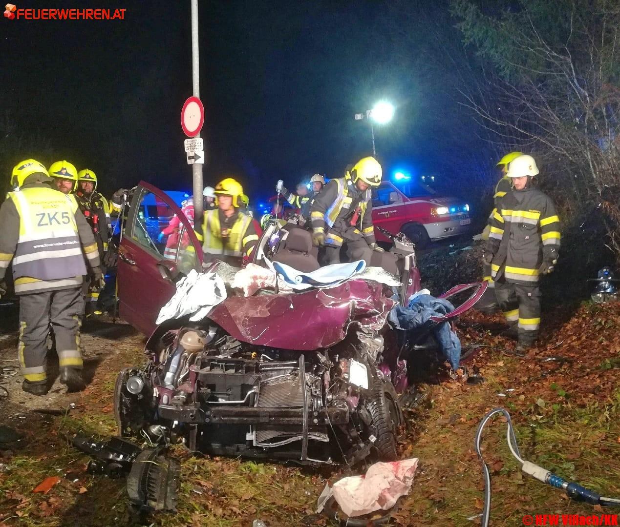HFW Villach: Schwerer Verkehrsunfall