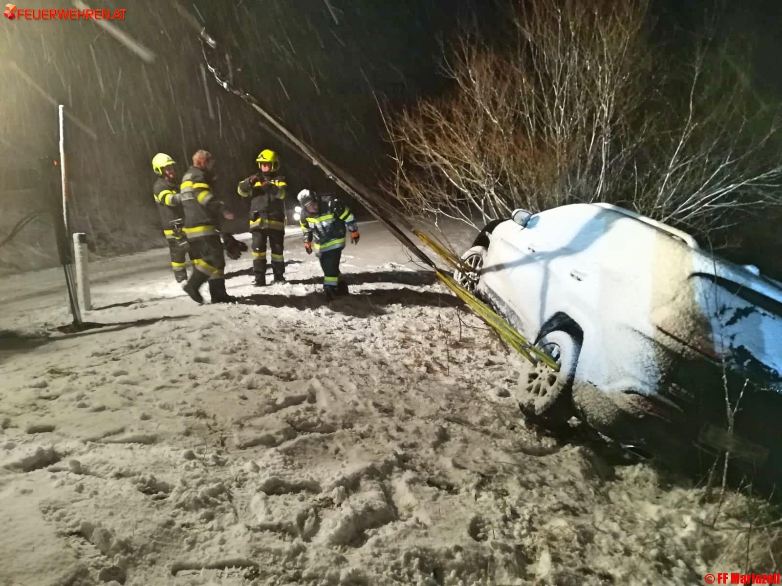 FF Mariazell: Wintereinbruch sorgt für Chaos