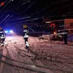 FF Andorf: Fahrzeugbergung nach Verkehrsunfall im EKZ