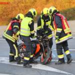 FF Gaweinstal: Motorradbergung auf der A5 3