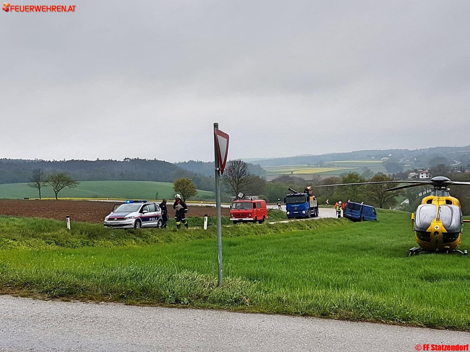 FF Statzendorf: Schwerer Verkehrsunfall in Obritzberg