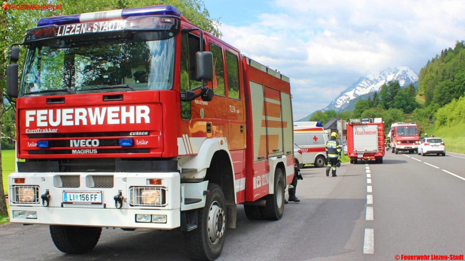 BFV Liezen: Schwerer Verkehrsunfall auf der B320