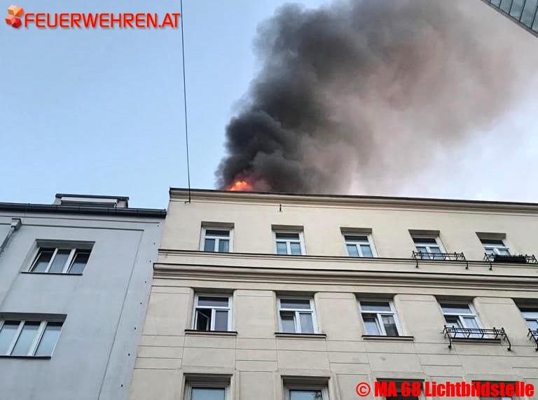 BF Wien: Wohnungsvollbrand in Wien – Josefstadt