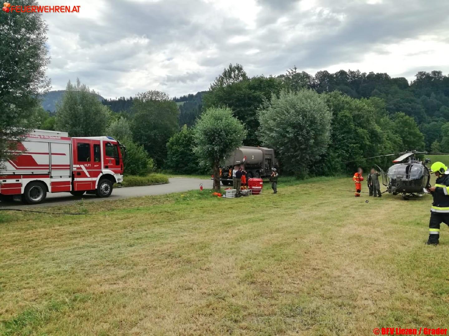 BFV Liezen: Waldbrand in Wildalpen