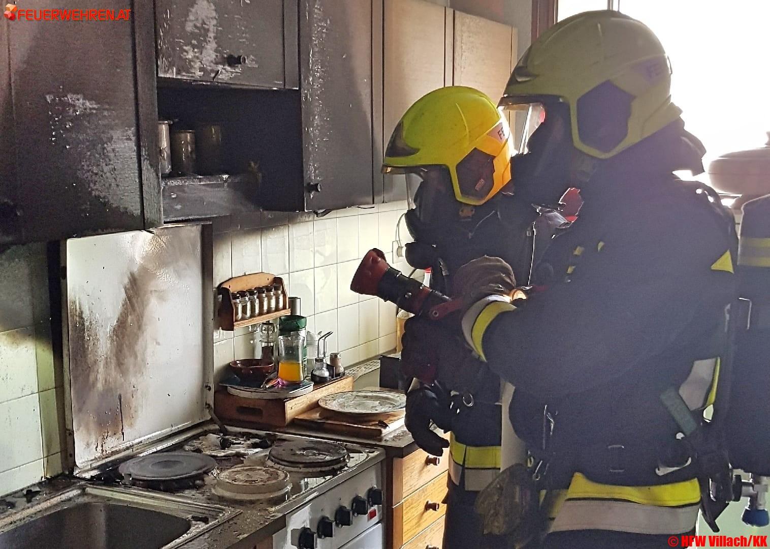 HFW Villach: Küchenbrand in Hochhaus