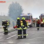 FF Gaweinstal: Fahrzeugbrand A5 Nordautobahn 3