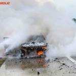 FF Gaweinstal: Fahrzeugbrand A5 Nordautobahn 4
