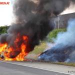 FF Gaweinstal: Fahrzeugbrand A5 Nordautobahn 6