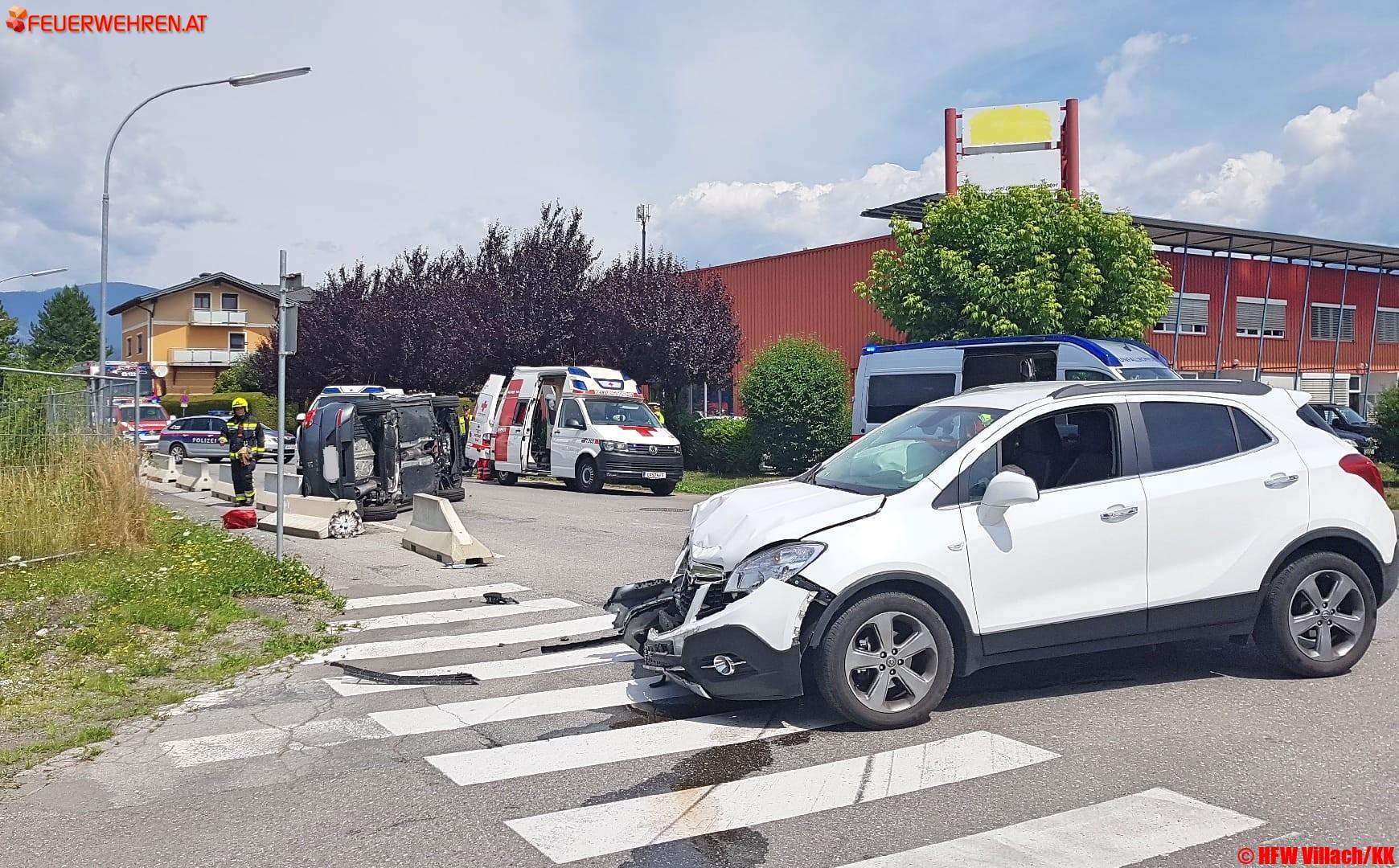 HFW Villach: Schwerer Unfall fordert 2 Verletzte