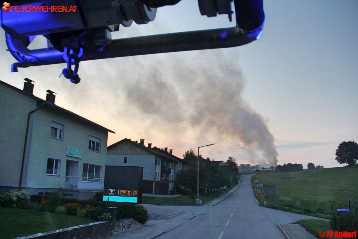 FF Andorf: Werkstattbrand auf Pferdehof