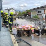 Brand im Lager eines Möbelhauses