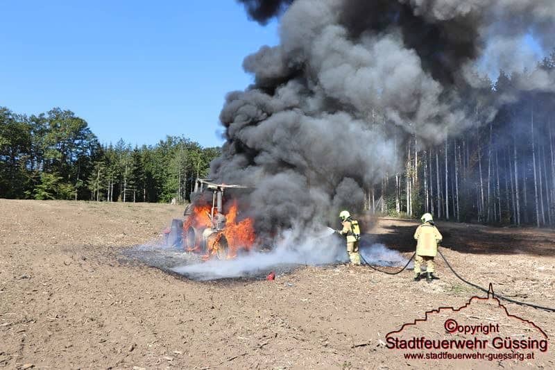 Stadtfeuerwehr Güssing: Traktorbrand