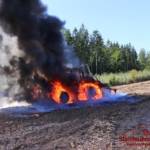 Traktorbrand Nähe Gutsverwaltung Jagdhaus Punitz Haselgraben