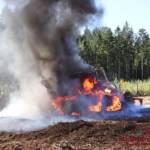 Traktorbrand Nähe Gutsverwaltung Jagdhaus Punitz Haselgraben