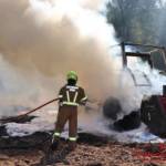 Traktorbrand Nähe Gutsverwaltung Jagdhaus Punitz Haselgraben