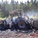 Traktorbrand Nähe Gutsverwaltung Jagdhaus Punitz Haselgraben