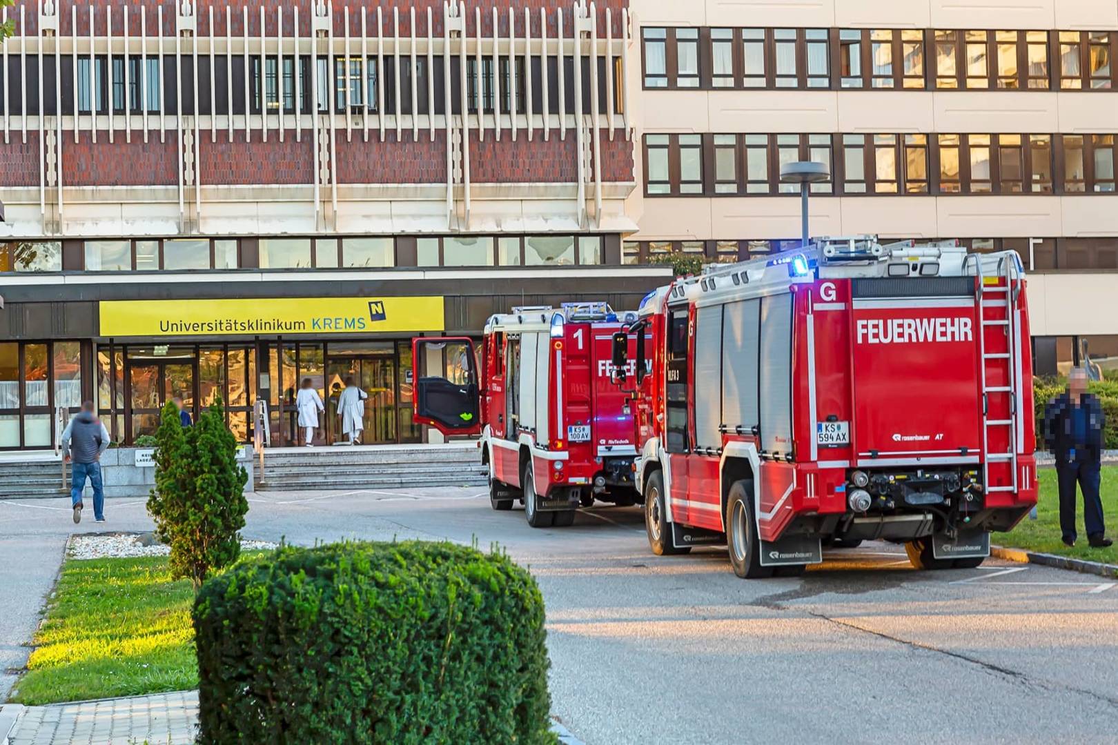 FF Krems: Elektrobrand im Universitätsklinikum
