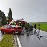 Schwerer Verkehrsunfall auf der Kallinger Landesstraße in Andorf