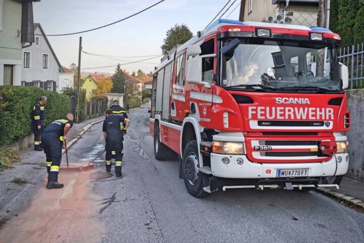 FF Klosterneuburg: 500 Meter lange Ölspur