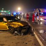 Verkehrsunfall auf nebelverhangener B137