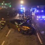 Verkehrsunfall auf nebelverhangener B137