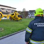 Bewusstlose Person bei Küchenbrand