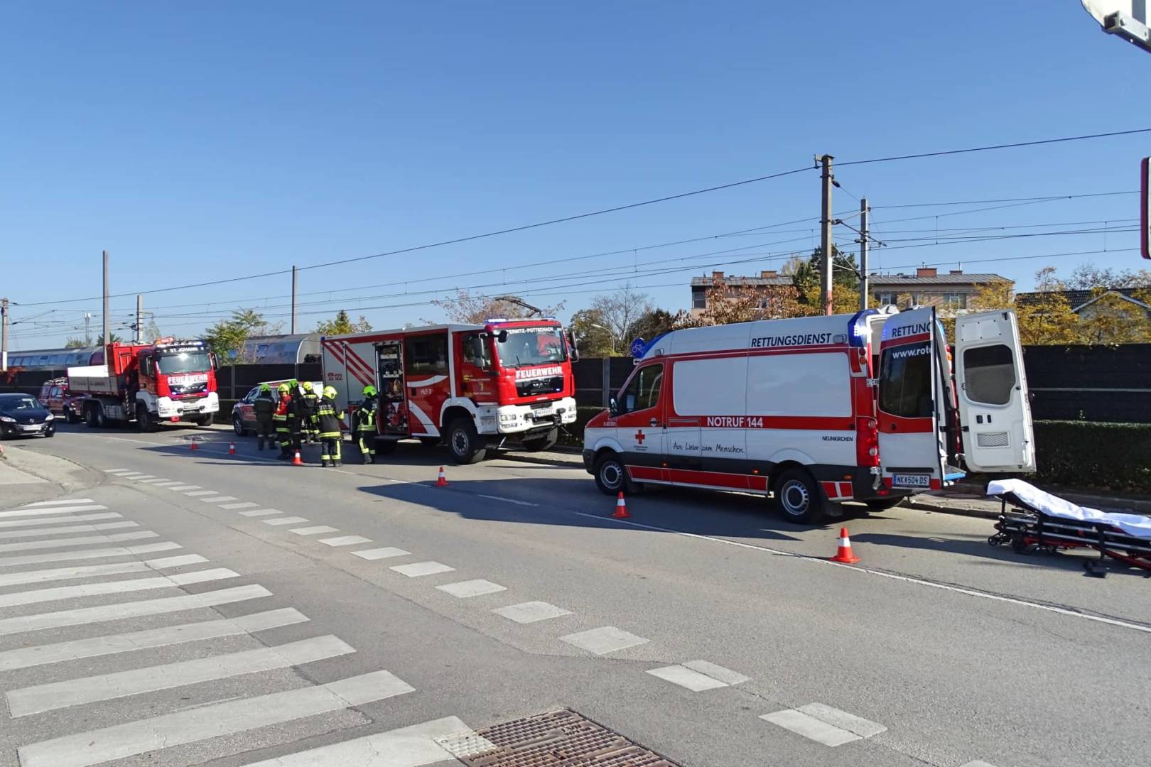Verletzte Person auf der Südbahn