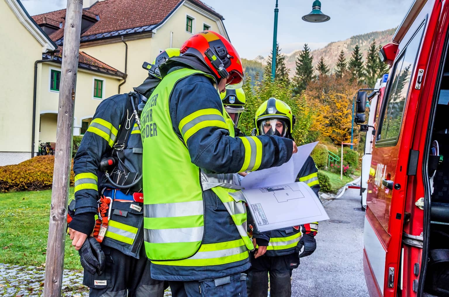 FF Hinterstoder: Räumungsübung in der Volksschule