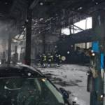 Brand einer Halle in Wien - Liesing