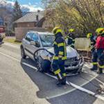 Fahrzeugseitenlage nach Verkehrsunfall
