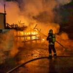 Brand im Freilager eines Gewerbebetriebes