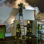 Brand im Freilager eines Gewerbebetriebes