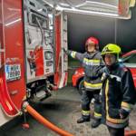 Feuerwehrübung in einer Brauerei in Krumbach