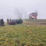 Drei Feuerwehren bei Technischem Einsatz mit Menschenrettung nach Verkehrsunfall