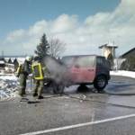 PKW beim Abschleppen ausgebrannt