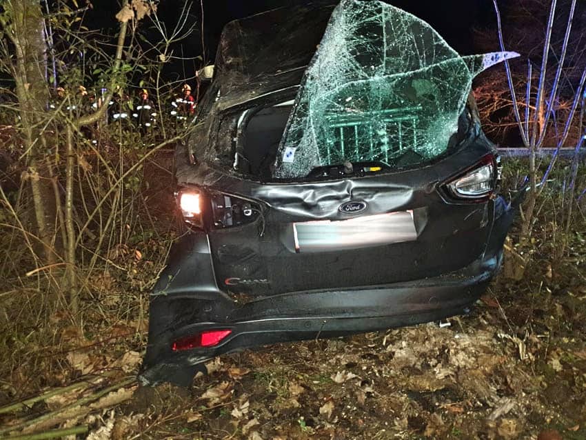 FF Kremsmünster: Verkehrsunfall mit eingeklemmter Person