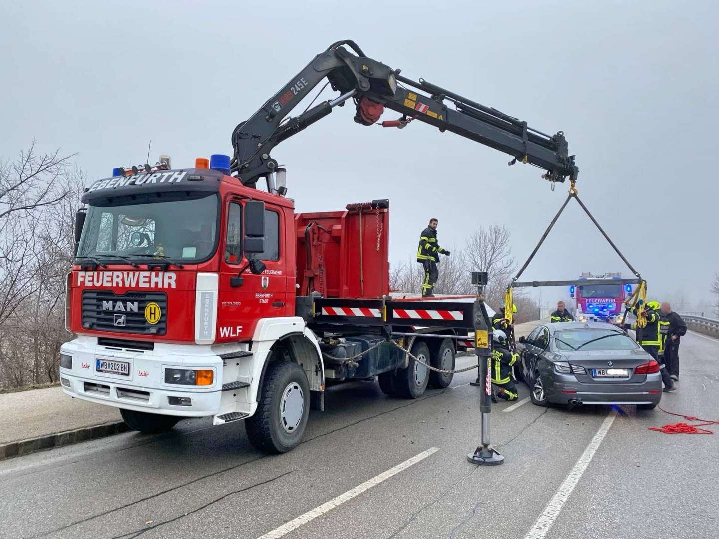 FF Ebenfurth: Verkehrsunfall auf der B60