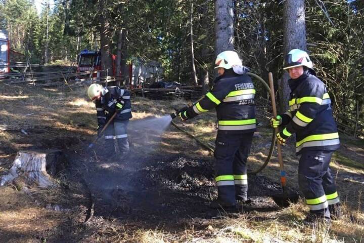Waldbrand in Bad Gams