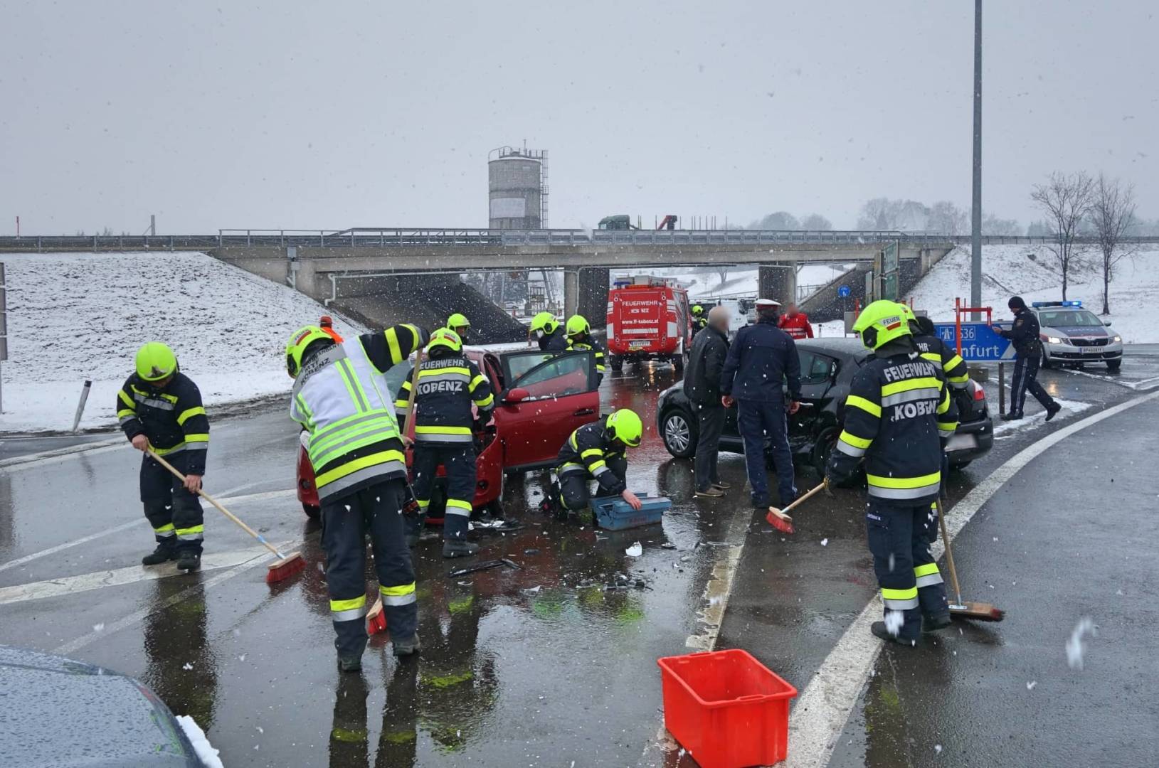FF Kobenz: Verkehrsunfall bei Autobahnauffahrt