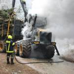 Brand eines Harvester in Rudersdorf