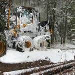 Brand eines Harvester in Rudersdorf