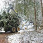 Brand eines Harvester in Rudersdorf