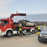 Schwerer Verkehrsunfall erfordert Sperre der Südautobahn