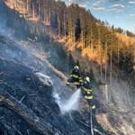 Waldbrand in der Hinterlainsach fordert den Einsatz von 11 Feuerwehren und zwei Hubschraubern