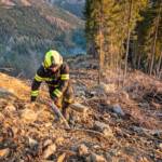 Waldbrand in der Hinterlainsach fordert den Einsatz von 11 Feuerwehren und zwei Hubschraubern