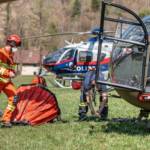 Erneute Löscharbeiten mit zwei Hubschrauber beim Waldbrand in der Hinterlainsach