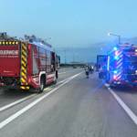 Brennender Kombi auf der A2 in Wiener Neudorf