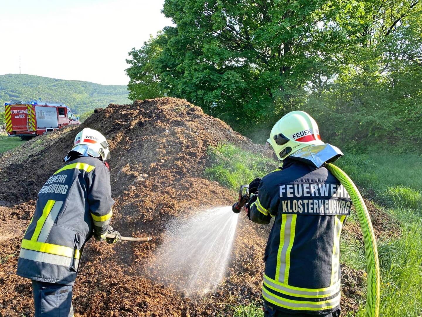 FF Klosterneuburg: Brand eines Komposthaufens